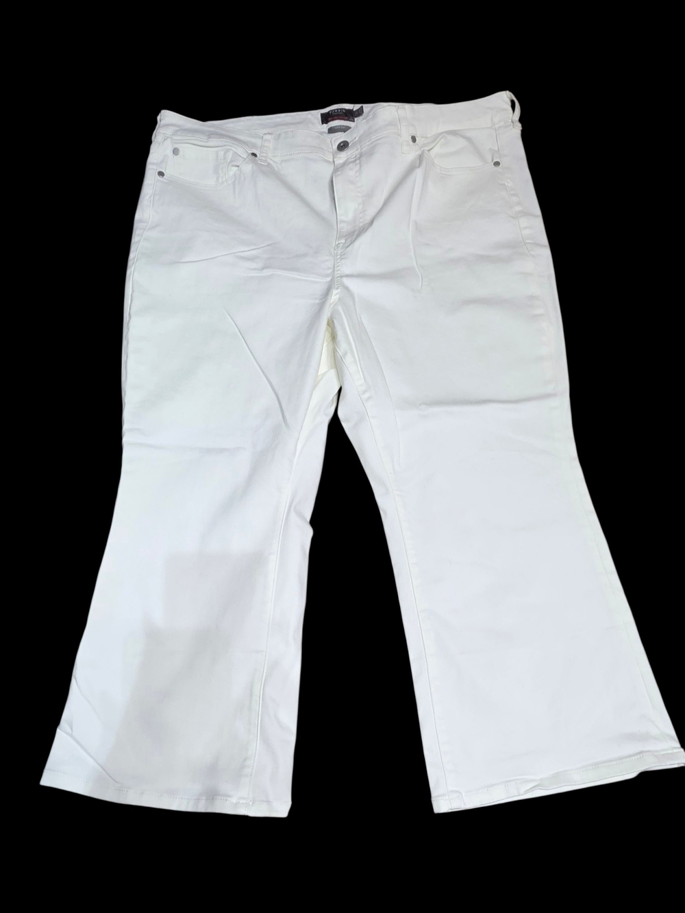 torrid White Ankle Cropped Bootcut Jeans